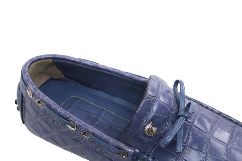 STEFANO RICCI RRP 3950€ Alligator Driving Loafers – Lilac 100% Alligator Leather 8 UK - Mocassins - Size: EU 42 - New in box #2.1