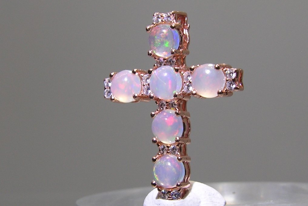 Οπάλιο Κρεμαστό κόσμημα - Ύψος: 23 mm - Πλάτος: 17.9 mm- 1.9 g - (1) #1.0