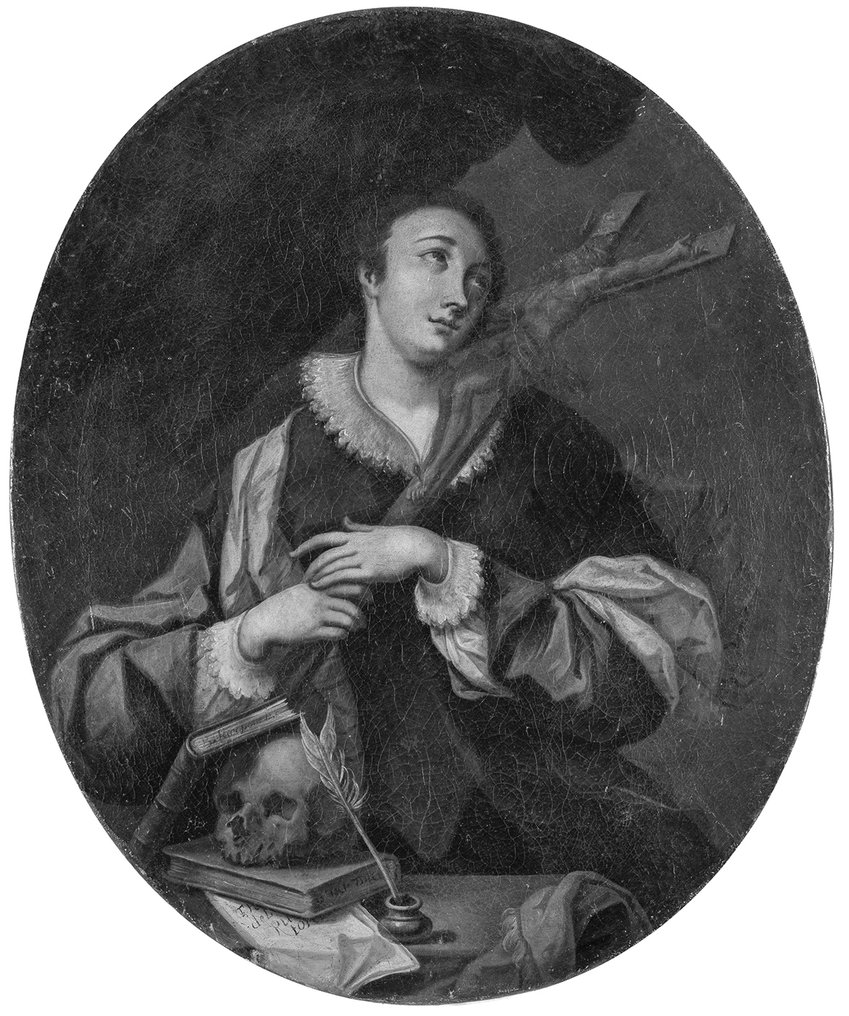 Ludovico Mazzanti (1686–1775), Workshop of - Santo in adorazione del crocifisso #3.2