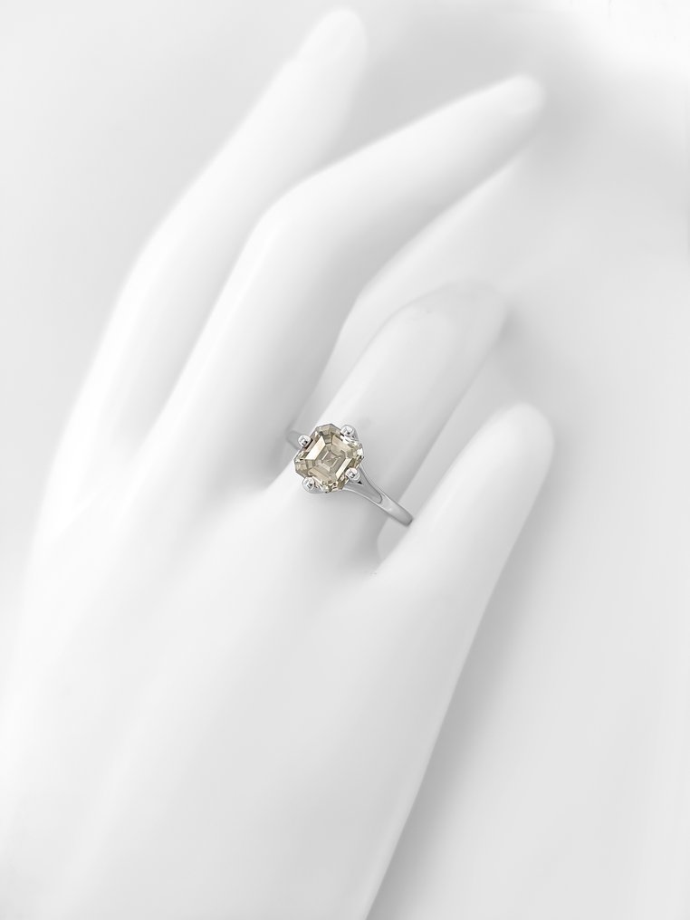 沒有保留價 - 戒指 - 14 克拉 白金 -  1.70ct. tw. 鉆石 (天然彩色) - IGI 证书 #4.3