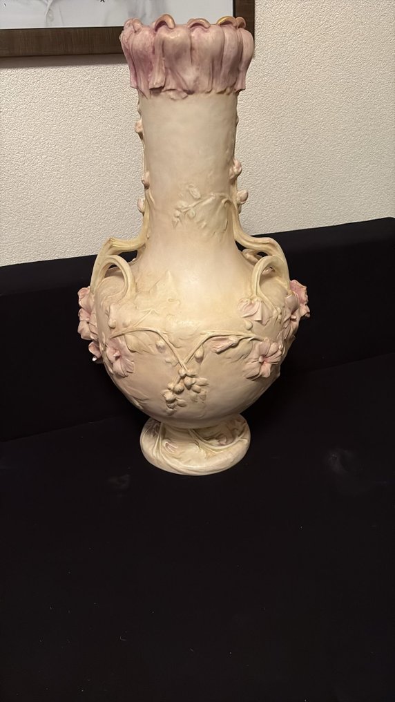 Plateelbakkerij Zuid-Holland - Mathurin Moreau - Vase - Keramikk - Art Nouveau - Sjelden - H. 68,5 cm #4.3