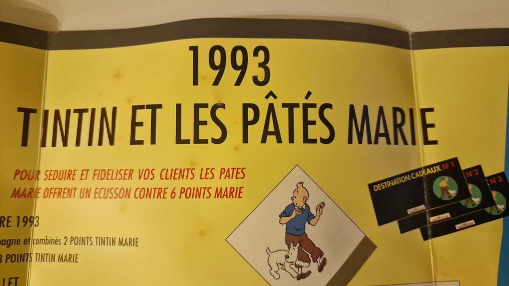 Tintin - 5 Tintin Pâtés Marie Scellés + sa documentation panoramique rare 1993 ! TTBE - 1993 #4.3