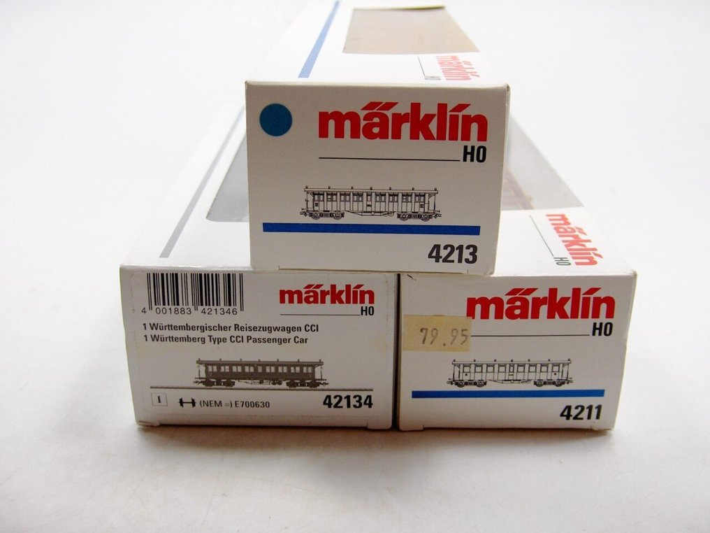 Märklin H0 - 4213 4211 42134 - Set di carrozze passeggeri di modellini di treni (3) - CCI set di collezione inutilizzata. - K.Sächs.Sts.E.B. #3.2