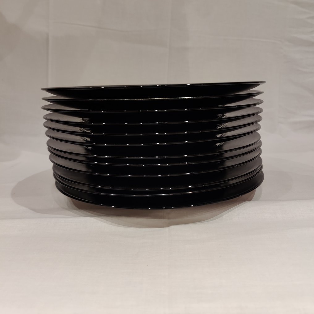 Rosenthal - Tapio Wirkkala - Platzteller (12) - Porcellana Noire - Modello "Variation" #1.0