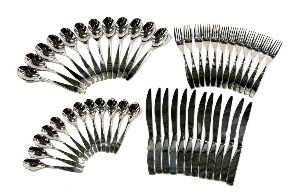 Alessi - Marco Zanuso - Juego de cubiertos (48) - Duna - 18/10 acero inoxidable #3.2