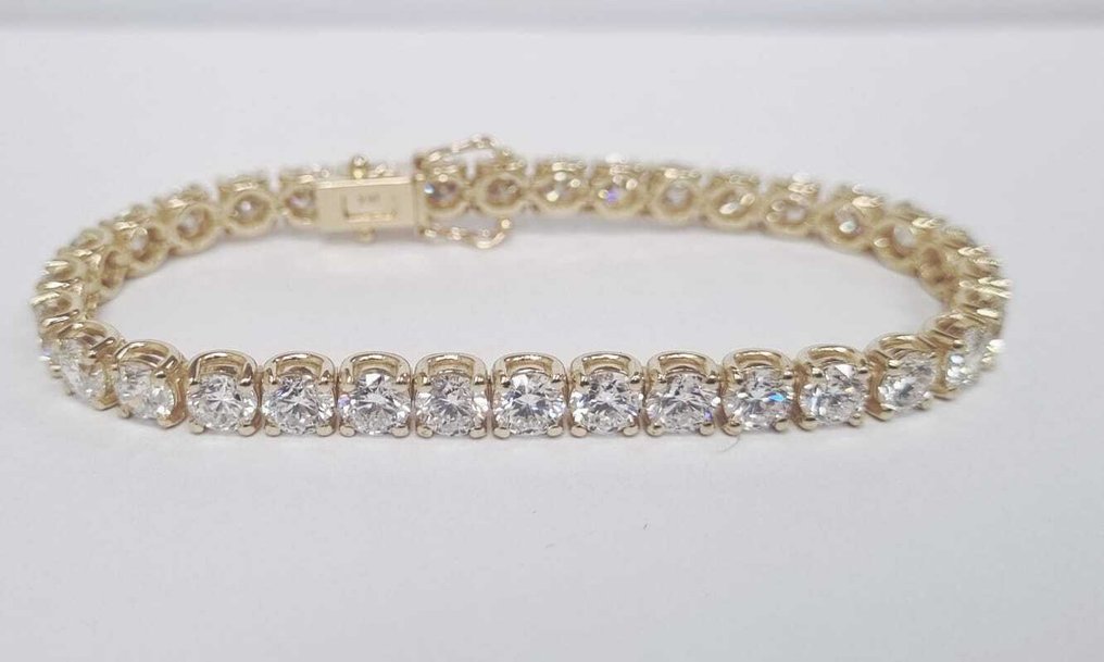 Βραχιόλι τένις - 14 καράτια Κίτρινο χρυσό - 21.64ct. tw. Διαμάντι (Εργαστηριακής καλλιέργειας) #4.3