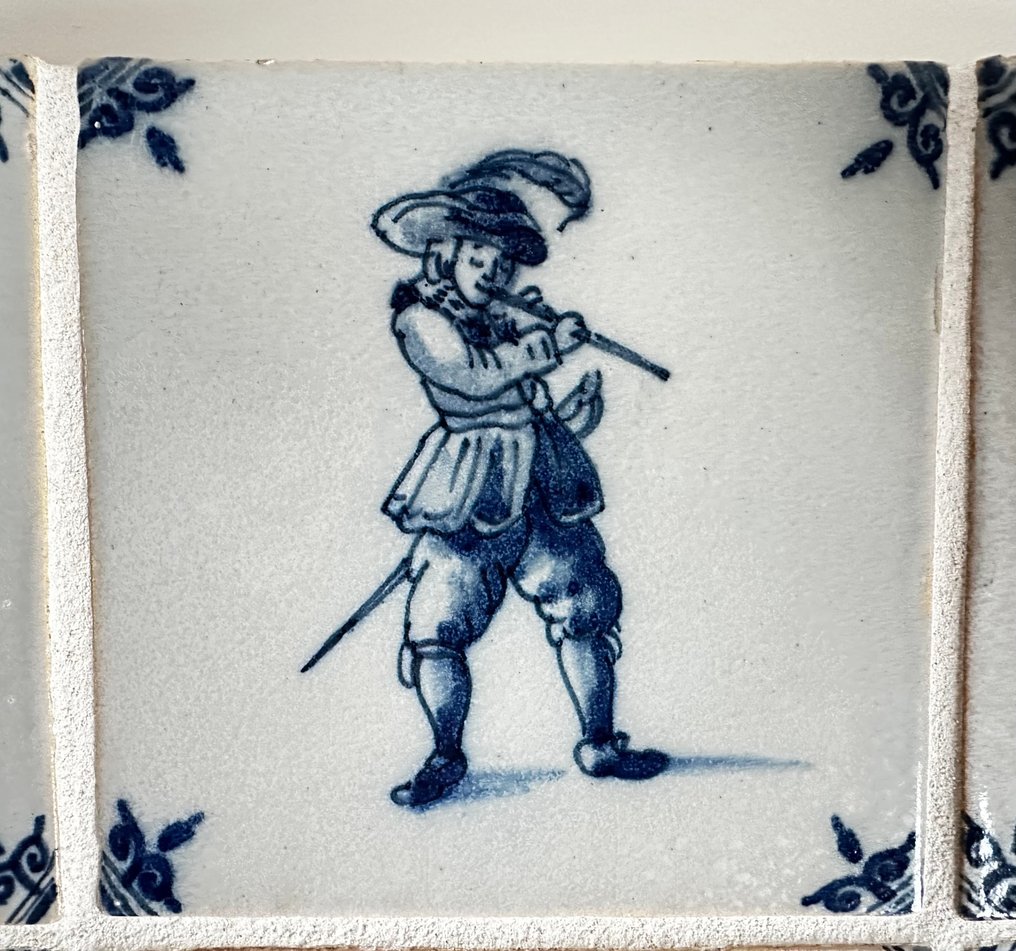  Piastrella - Diverse immagini classiche in diversi colori. - 1950-1960 - Makkum Tichelaar - 6 piastrelle  #2.1