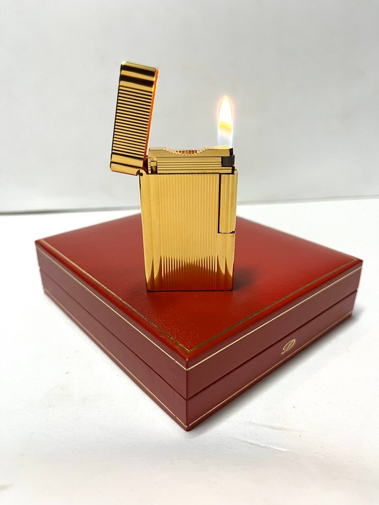 S.T. Dupont - L1 BR large - gold plated Godrons Lateraux & Ligne - Αναπτήρας - Gold-plated #3.2