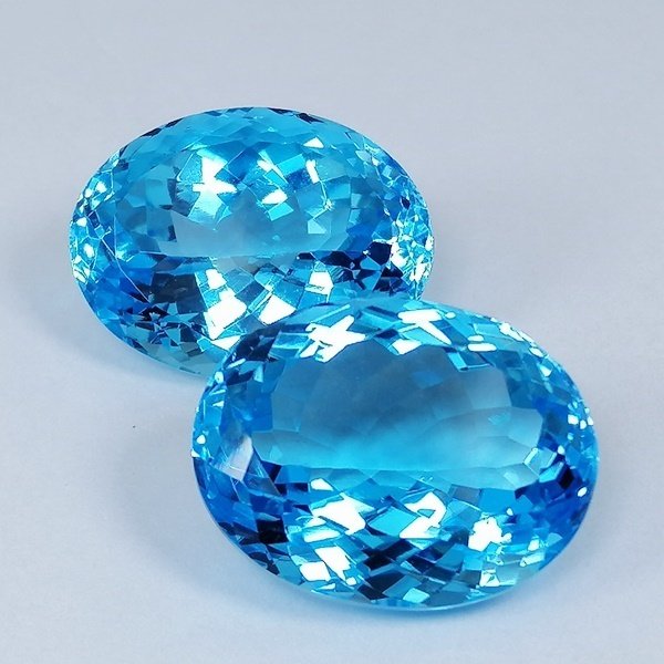 2 pcs  蓝色 黄宝石  - 44.61 ct - 西班牙宝石学院（IGE） #4.3