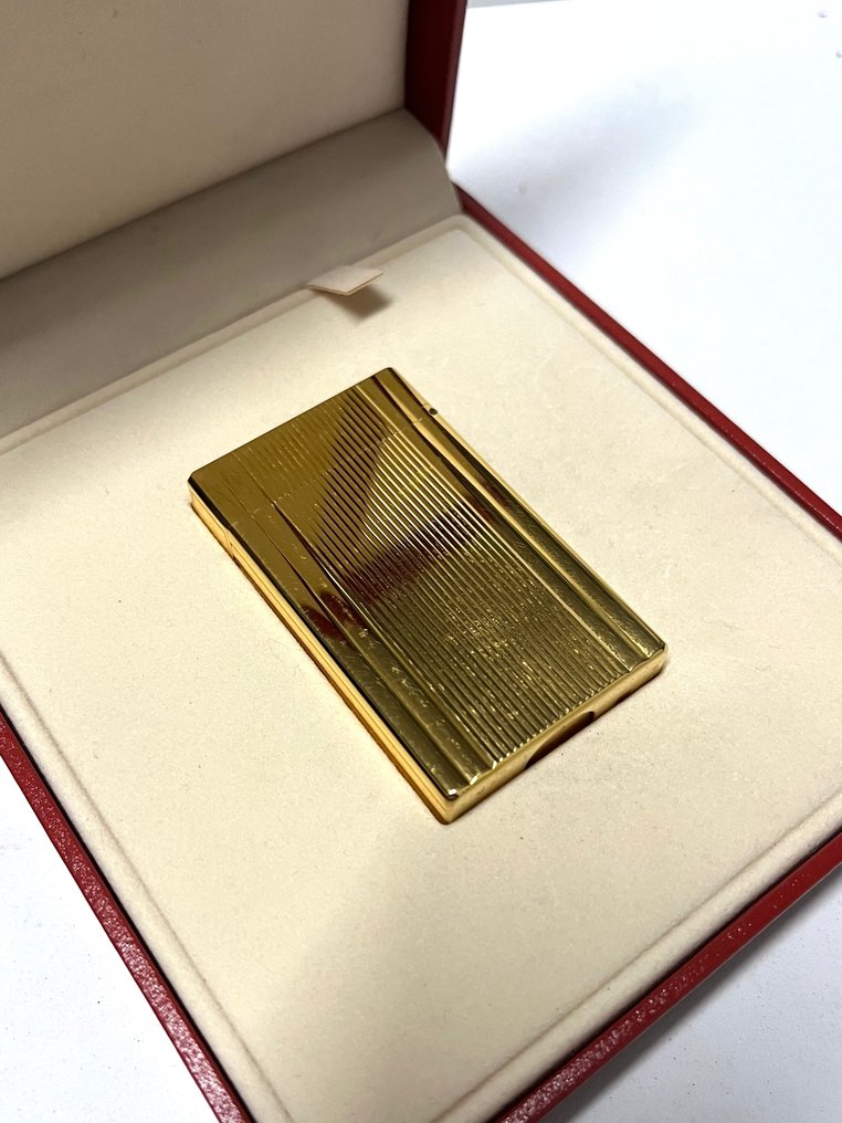 S.T. Dupont - L1 BR large - gold plated Godrons Lateraux & Ligne - Αναπτήρας - Gold-plated #1.0