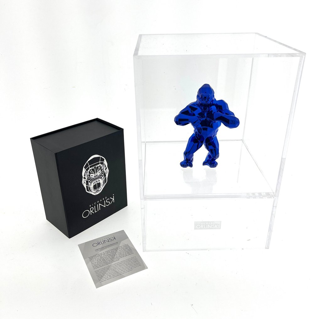 Richard Orlinski (1966) - Combo: King Kong Spirit Blue incl COA + Official Display Box #1.0