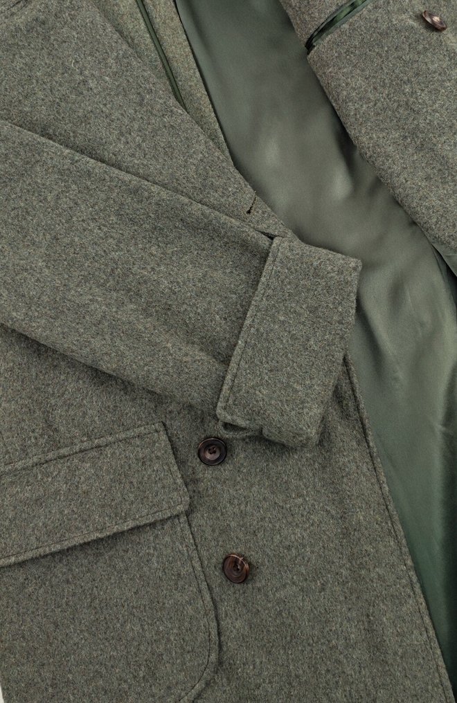RUBINACCI RRP 3600€ "Ulster" Green Double Breasted Coat 100% Cashmere - 48 IT - Coat - New with tags #4.3