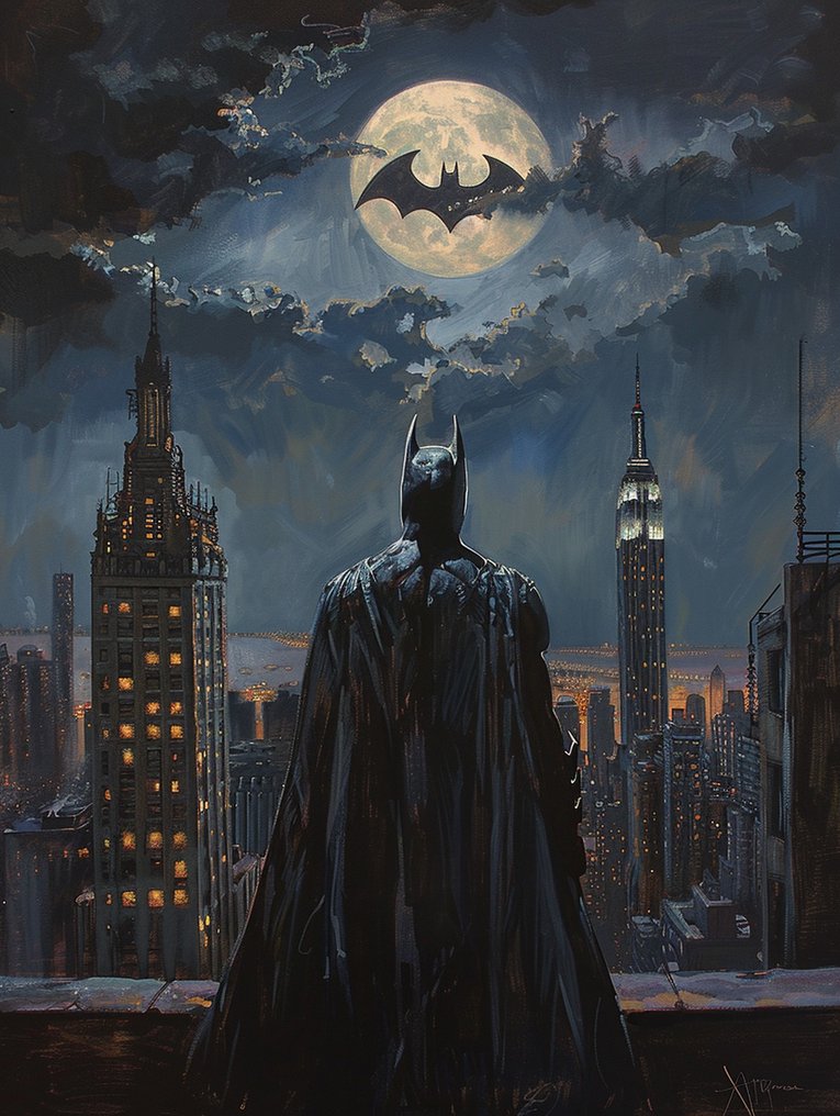 Shayer - Batman - Moonlit Vigil - XL - 60x80cm - !! 1/1 !! #1.0