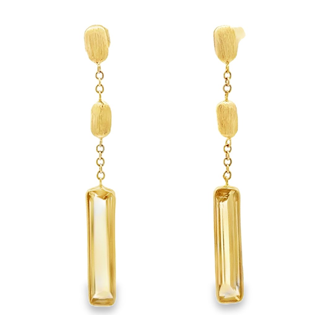 Ingen mindstepris - Øreringe - 14 karat Gulguld - 2.00ct. tw. Citrin #3.2