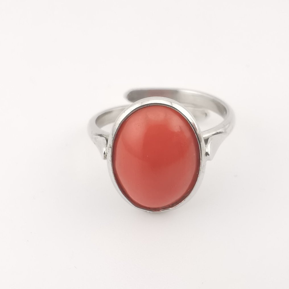 珊瑚 - 银925 - 戒指 - 意大利手工艺 #2.1