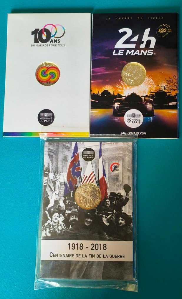 法國. 10 Euro 2023/2024 (3 monnaies)  (沒有保留價) #1.0