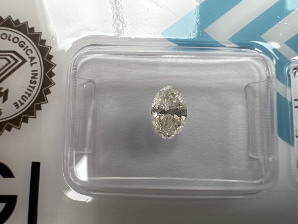 没有保留价 - 1 pcs 钻石  (天然)  - 0.51 ct - 椭圆形 - J - I1 内含一级 - 国际宝石研究院（IGI） #1.0