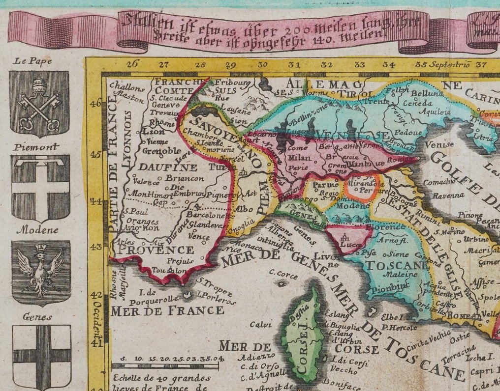 Italy - Italia; Elias Baeck - L'Italie Avec les Iles - 1721-1750 #2.1