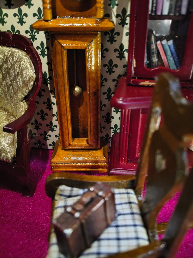 Miniatuurhuis - Antieke kamer in miniatuur, eind 19e eeuw - begin 20e eeuw, ambachtelijk gemaakt, uniek stuk - Italië - Miniatuurweergave #4.3