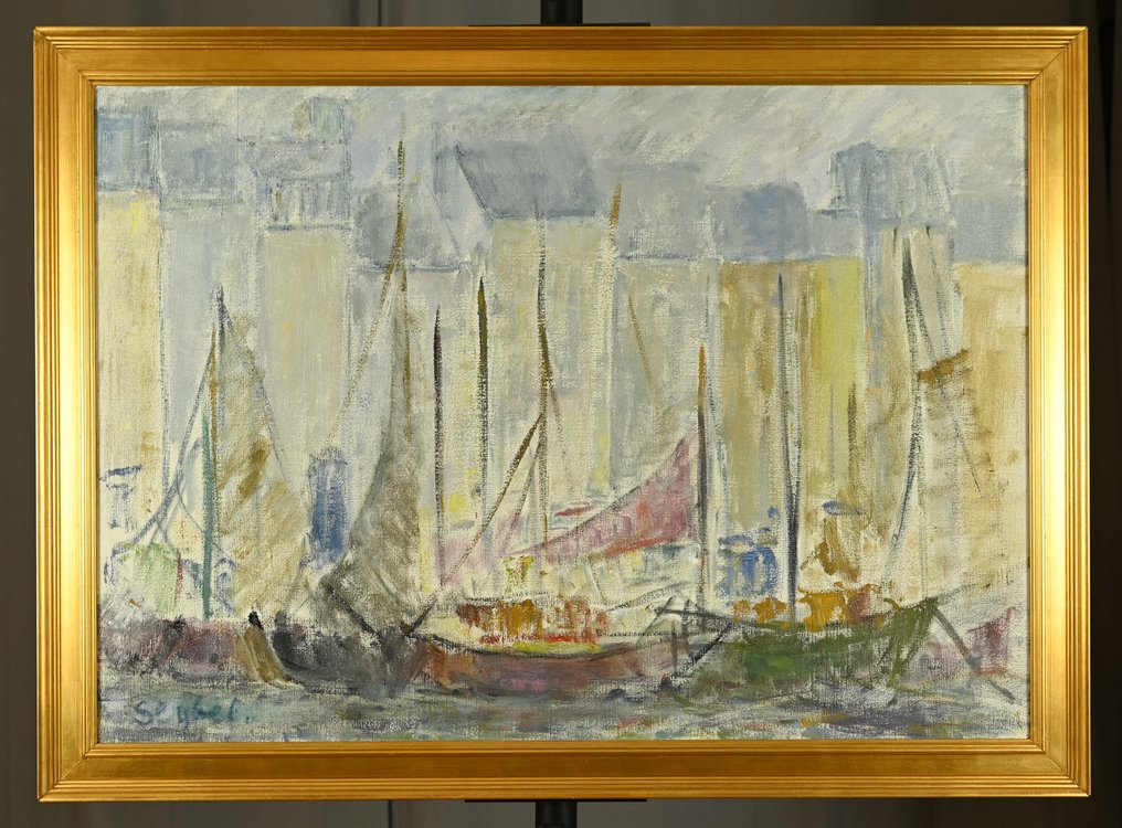 Lyne Seybel (1919-2009) - Tempesta a Honfleur #1.0