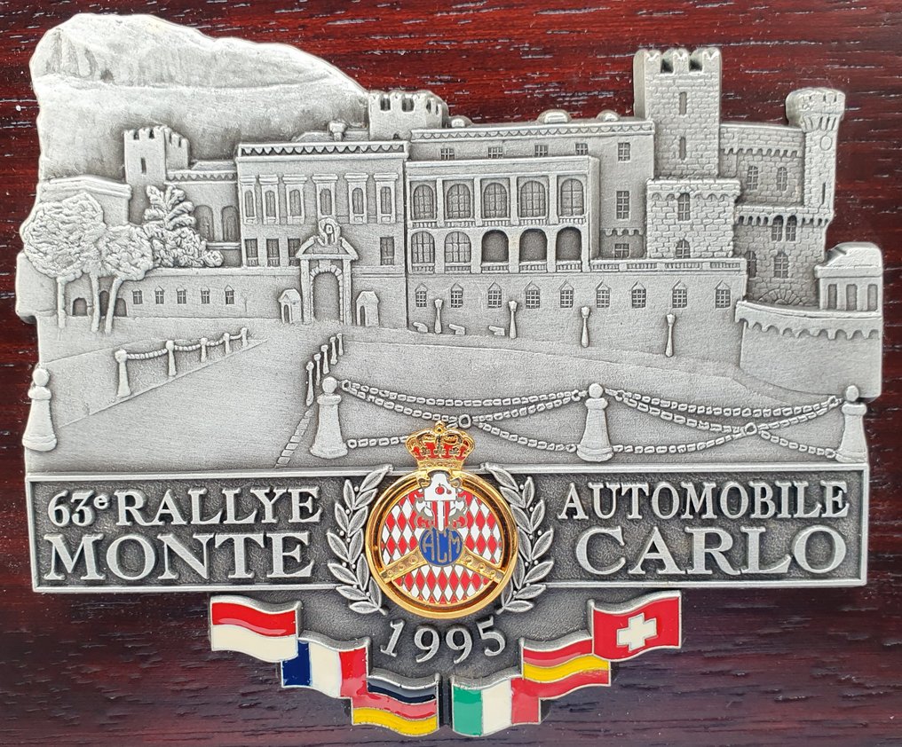 Placca 63e RALLYE MONTE CARLO AUTOMOBILE - 1995 - Monaco - tardo XX #3.2