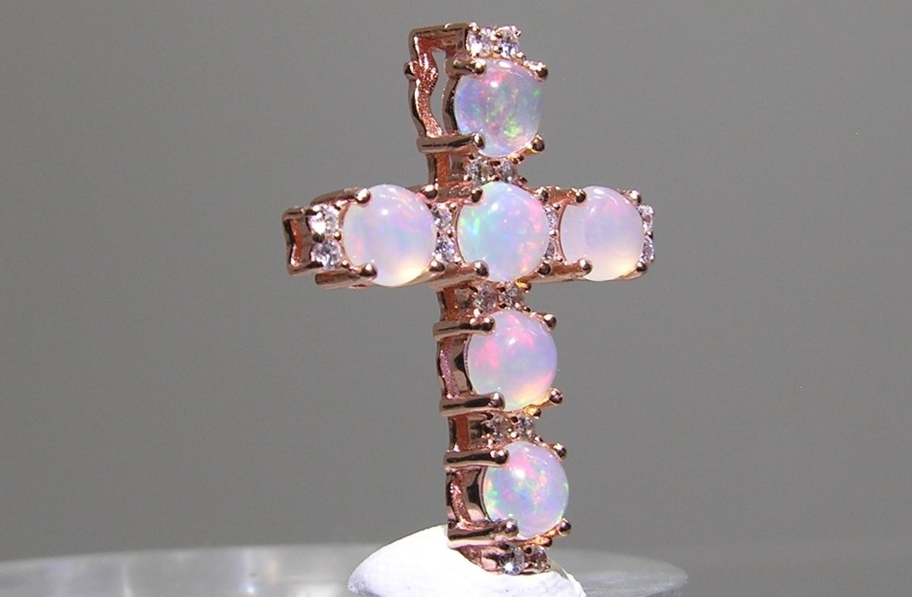 Οπάλιο Κρεμαστό κόσμημα - Ύψος: 23 mm - Πλάτος: 17.9 mm- 1.9 g - (1) #4.3