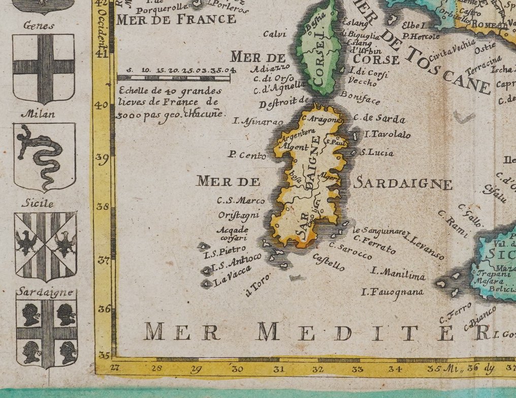 Italy - Italia; Elias Baeck - L'Italie Avec les Iles - 1721-1750 #4.3