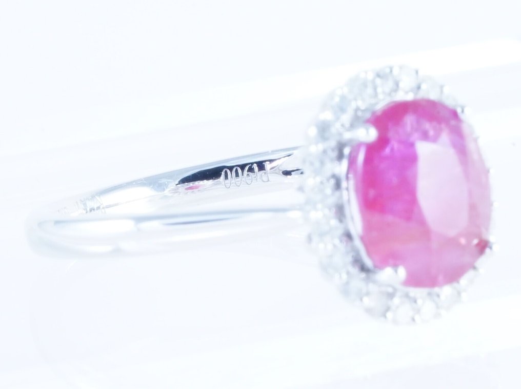 Sans prix de réserve - Bague Platine - 2.94ct. tw. Saphir - Diamant #4.3