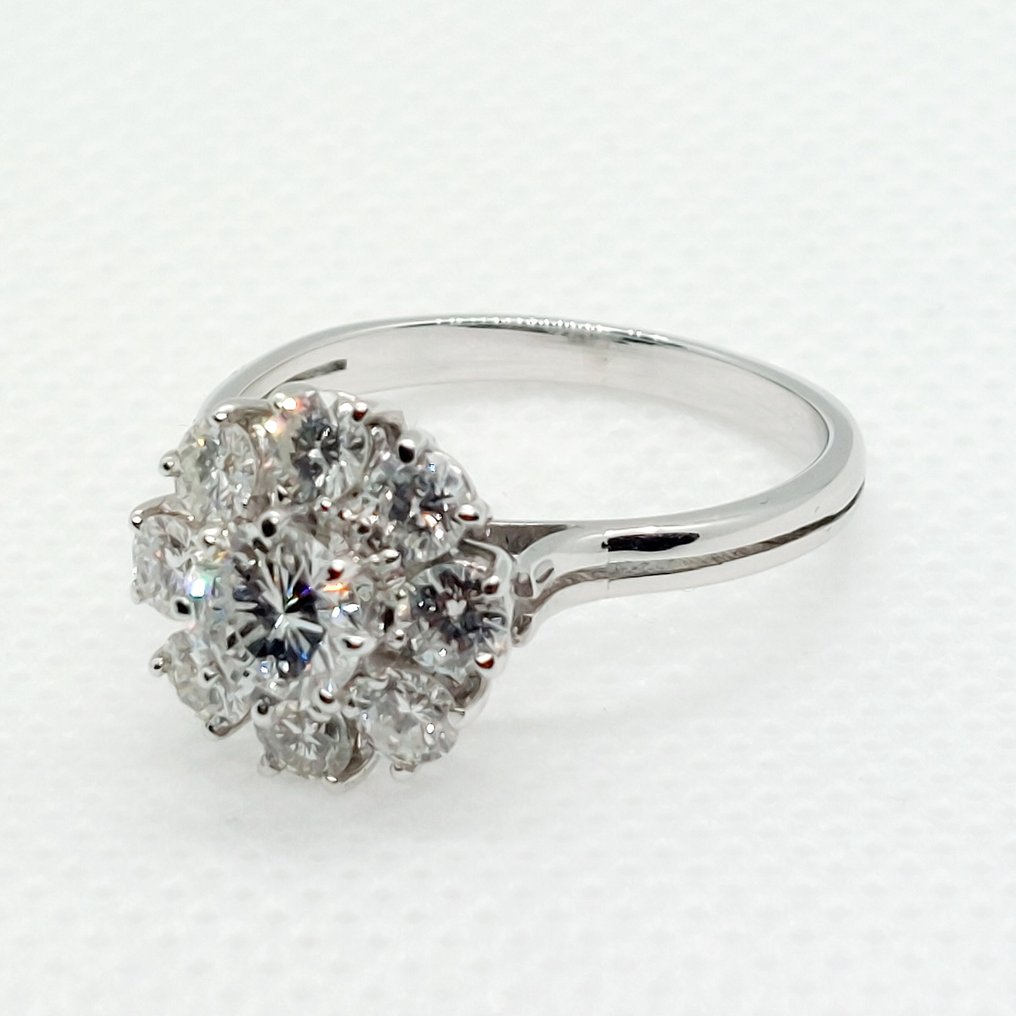 Gyűrű - 18 kt. Fehér arany #1.0