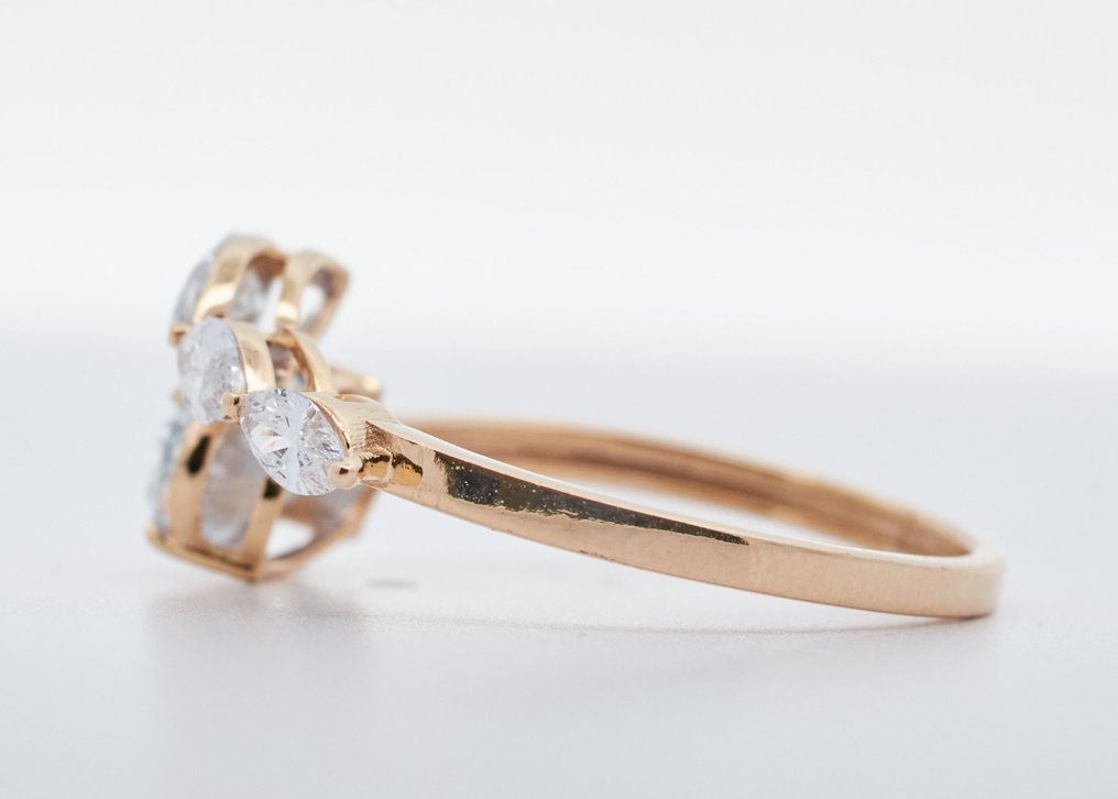 沒有保留價 - 戒指 - 14 克拉 黃金 - 1.45ct. tw. 鉆石 (實驗室培育) - 鉆石 #4.3