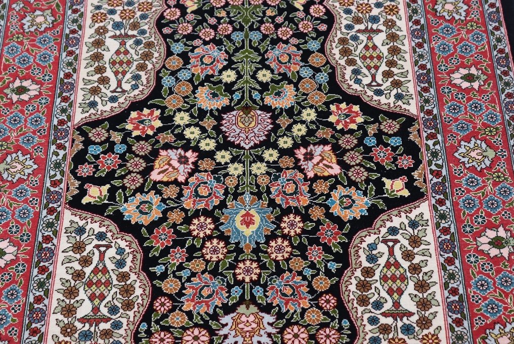 Signed Semi-Antique Silk Hereke Carpet with ~1 Mio. Knots/m² - Reiner Luxus, 10/10 Qualität - Teppich - 105 cm - 70 cm #3.2