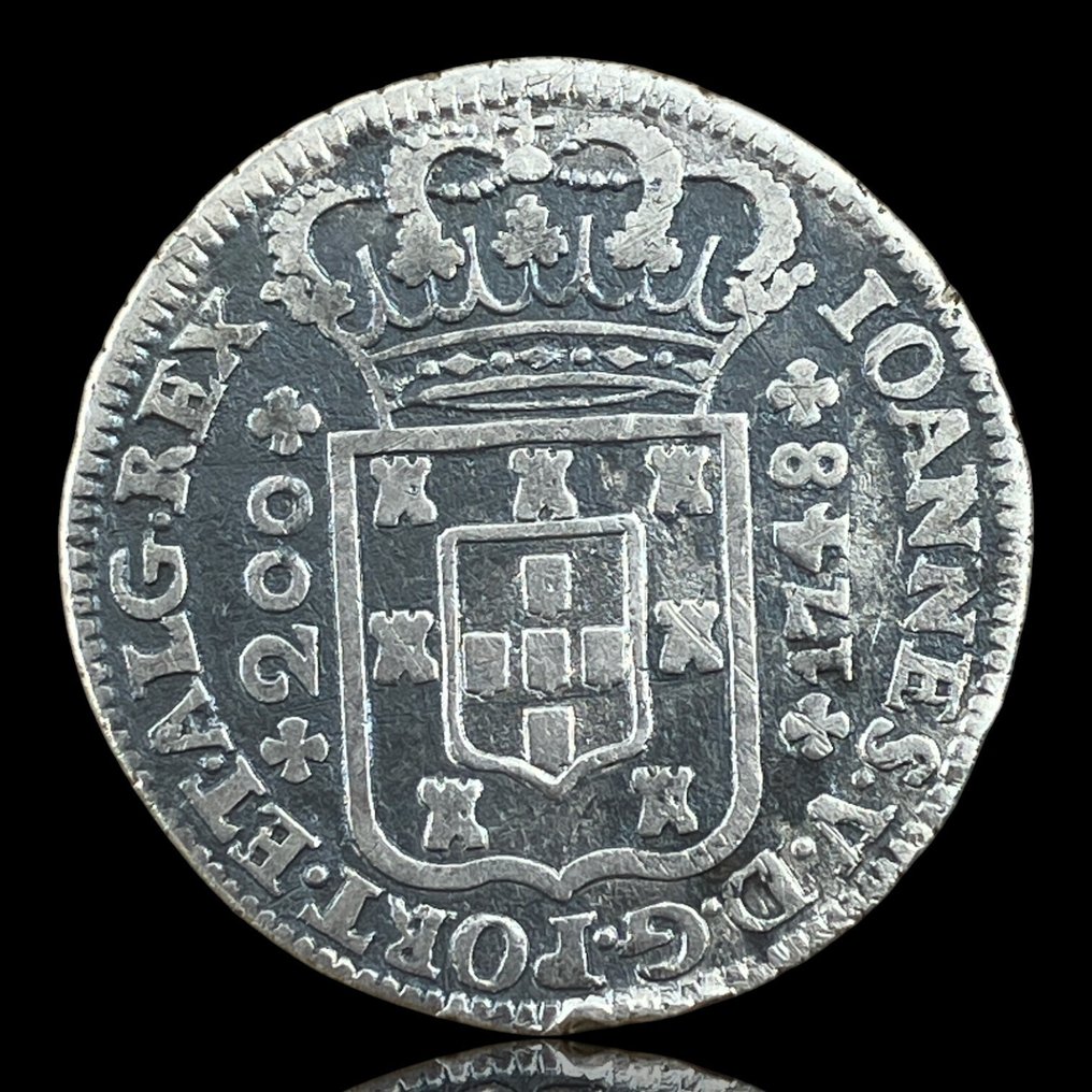 Portugal. D. João V (1706-1750). 12 Vinténs (240 Reis) 1748 (Zonder Minimumprijs) #1.0