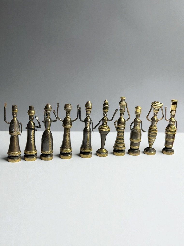 雕塑, Lot des danseurs de Teppich Isreal - 6 cm - 黄铜色 #1.0