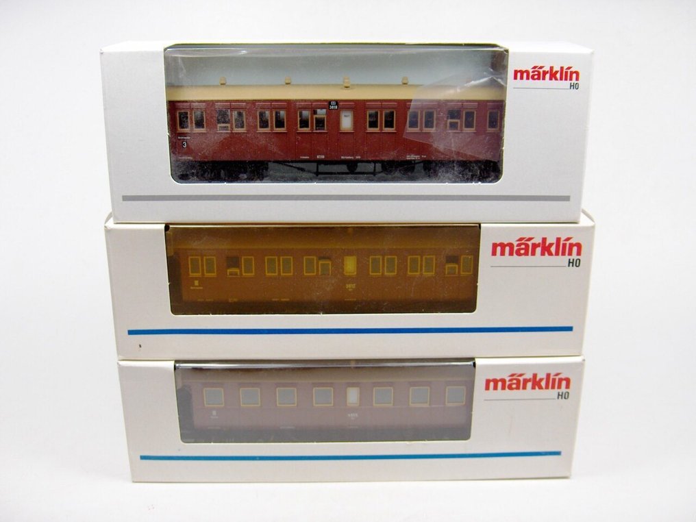 Märklin H0 - 4213 4211 42134 - Set di carrozze passeggeri di modellini di treni (3) - CCI set di collezione inutilizzata. - K.Sächs.Sts.E.B. #4.3