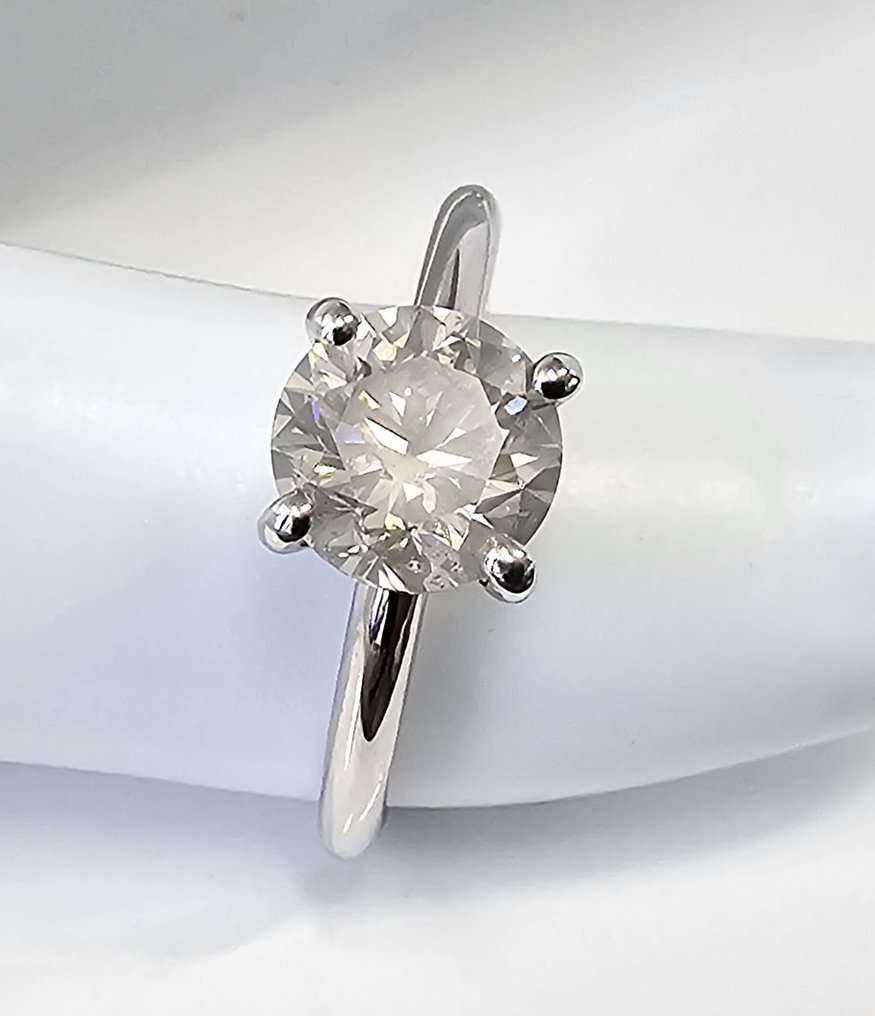 Zonder minimumprijs - Ring - 14 karaat Witgoud -  1.52ct. tw. Diamant (Natuurlijk) - Diamant #2.1