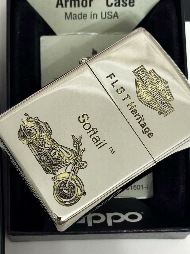 Zippo, Harley-Davidson - FLST Heritage Softail - Lighter - Stål (rustfrit) #2.1