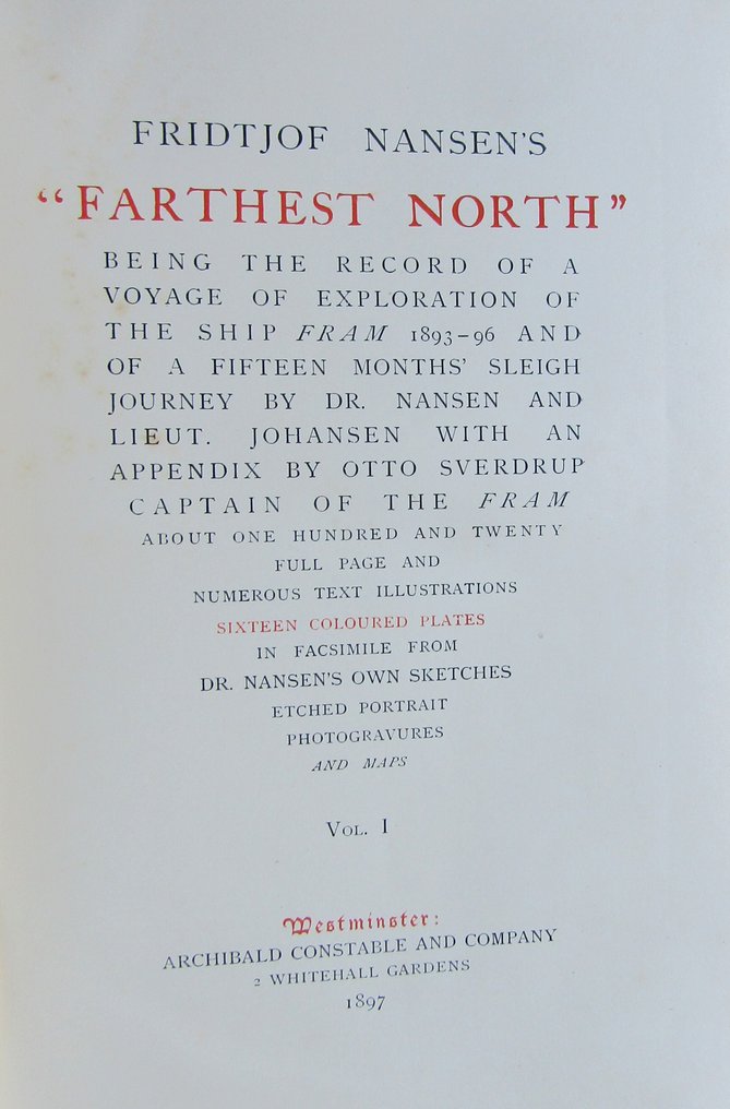 Fridtjof Nansen - "Farthest North", The Norwegian Polar Expedition 1893-1896 - 1897 #3.2