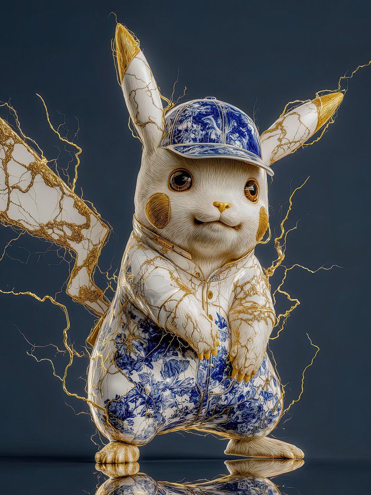 yamila - KINTSUGI PIKACHU: El Eléctrico Origen en Porcelana Dorada #1.0