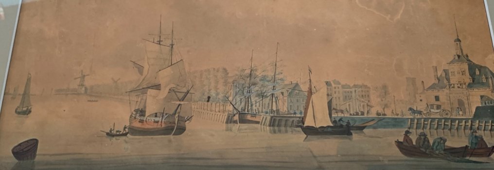 Samuel Hutchinson Englisch (1770 - 1802 ) - Rotterdam de oude Hoofd Poort #4.3