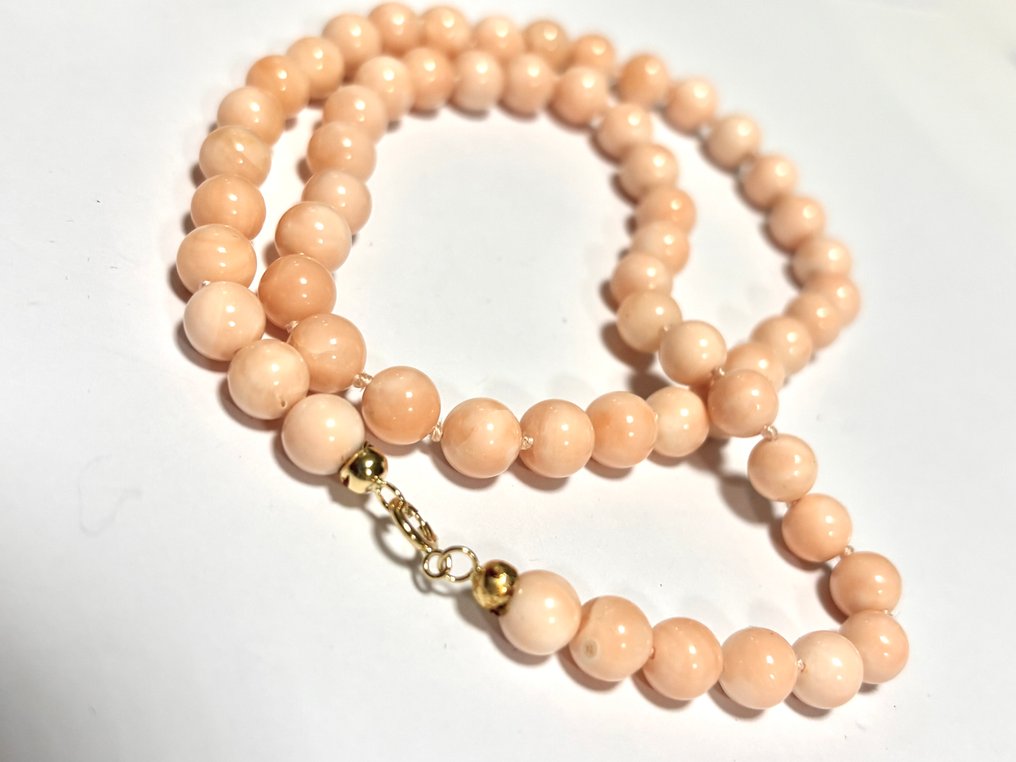 没有保留价 - 项链 - 18K包金 黄金 珊瑚 - Pelle d’angelo #3.2