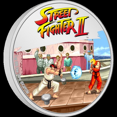 Niue. 2 Dollars 2021 Street Fighter II Arcade Games 1 Oz (.999) Proof #1.0