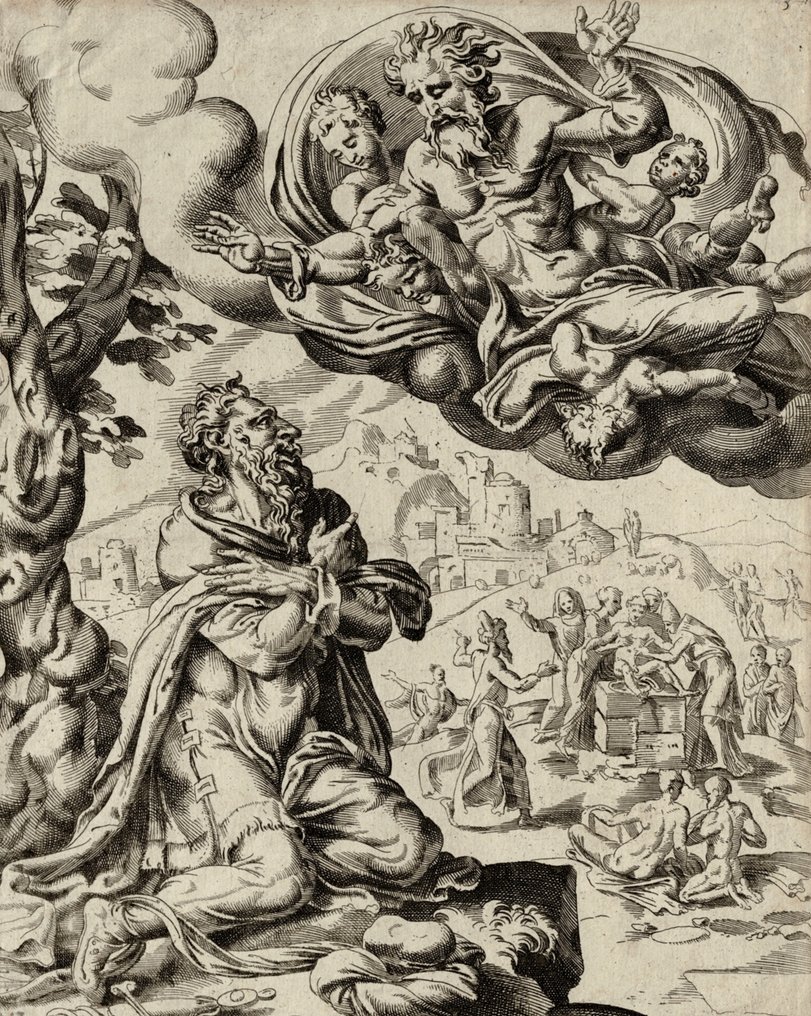 Heemskerck, Dirk Volkertsz Coornhert (XVI-XVII) - The vision of Abraham - 1549 - RRR #3.2
