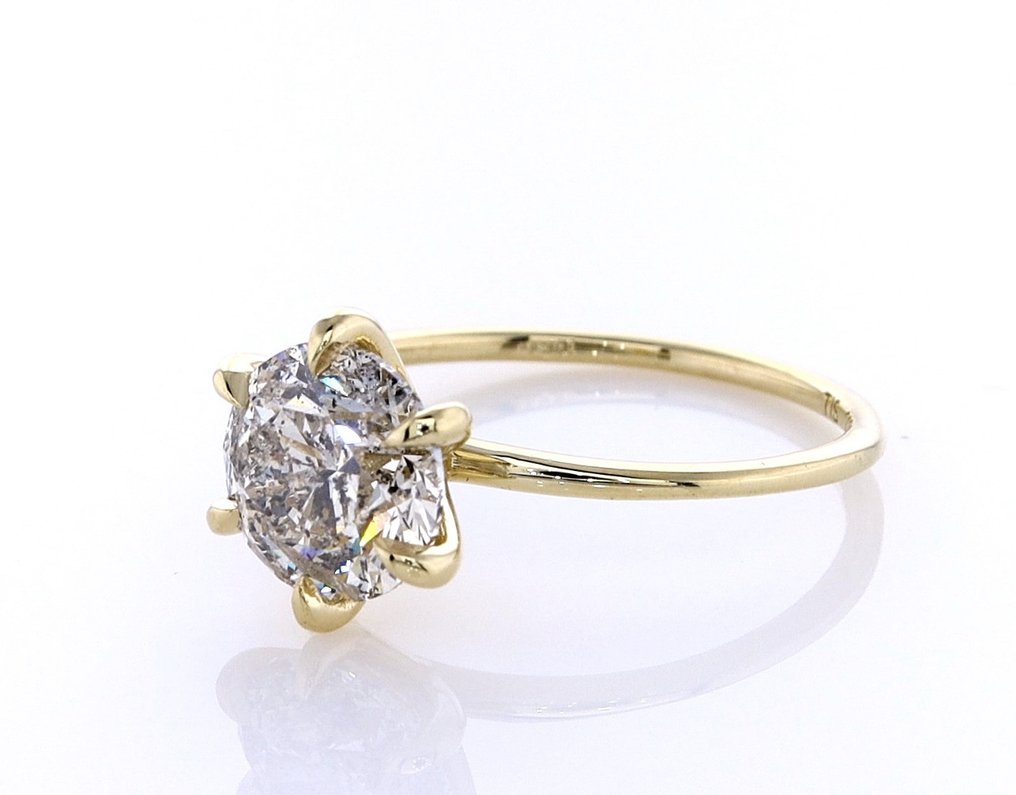戒指 - 14 克拉 黃金 - 2.34ct. tw. 鉆石 (天然) #2.1
