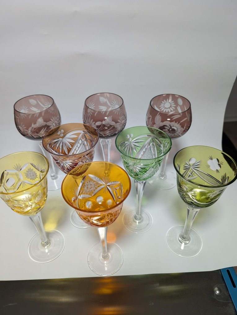 Römer Weingläser - Bunt - Kristallglas - Bleikristall - 酒杯 (8) - 玻璃 #1.0