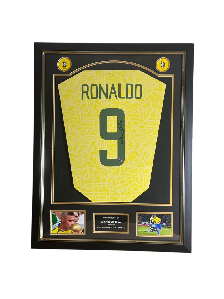 Brazil - 世界足球锦标赛 - Ronaldo De Lima  - Premium Frame – Museum Quality - 球衣  #3.2