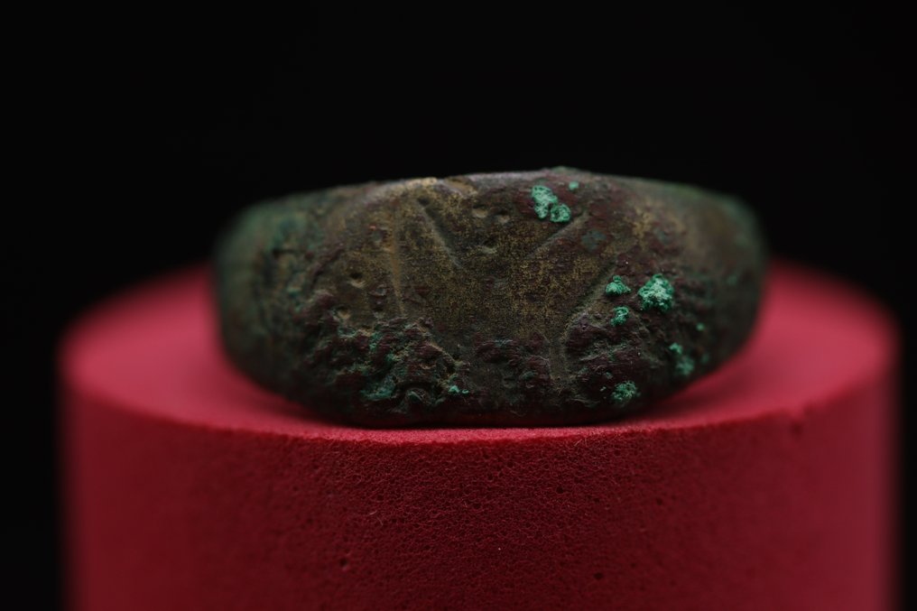 Μεσαιωνικός (Γοτθικός) - 9 x Bronze Διακοσμημένα δαχτυλίδια - 2.8 cm (χωρίς τιμή ασφαλείας) #1.0