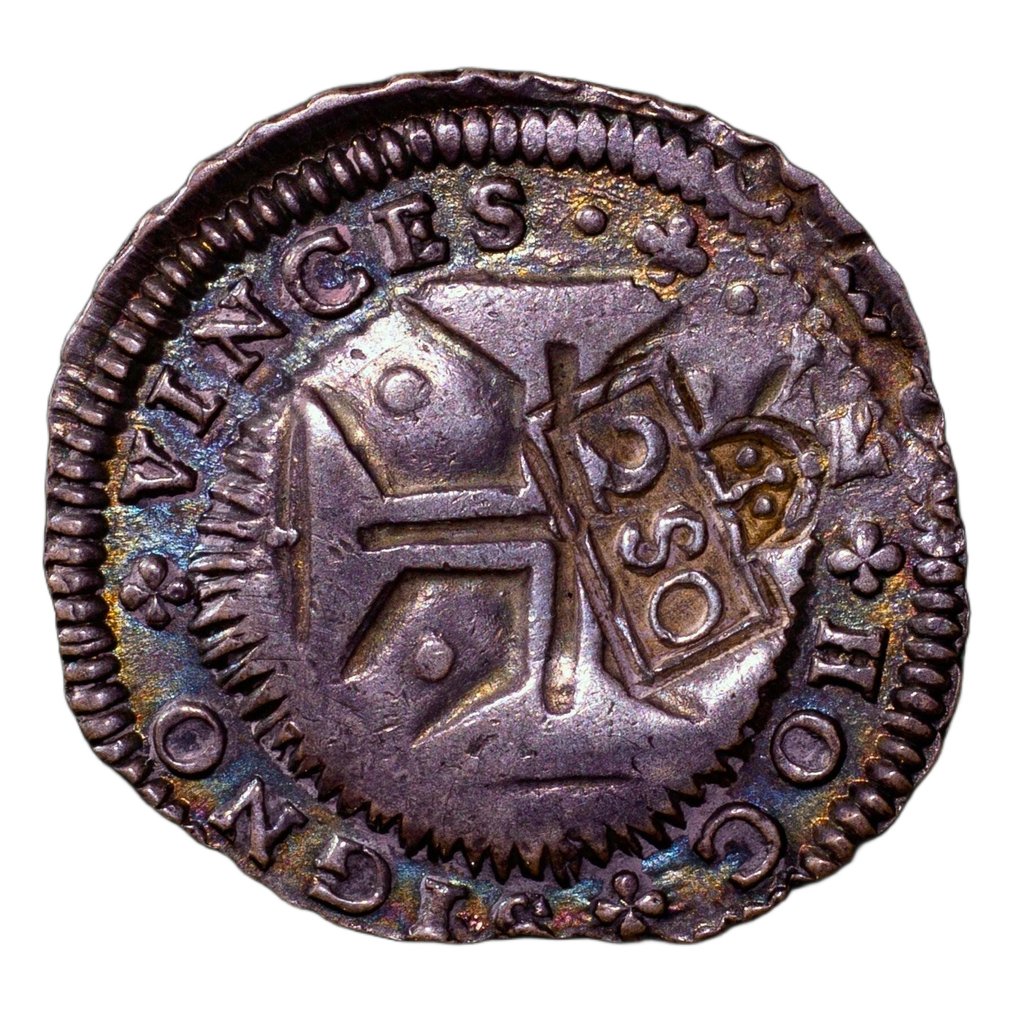 Portugal. D. Pedro II (1683-1706). Carimbo 250 Reis (2S0) Coroado sobre Meio Cruzado (D. João IV, Lisboa) - Cordão e Cunho Orla Nova - Escassa - Free Shipping (Worldwide) #1.0