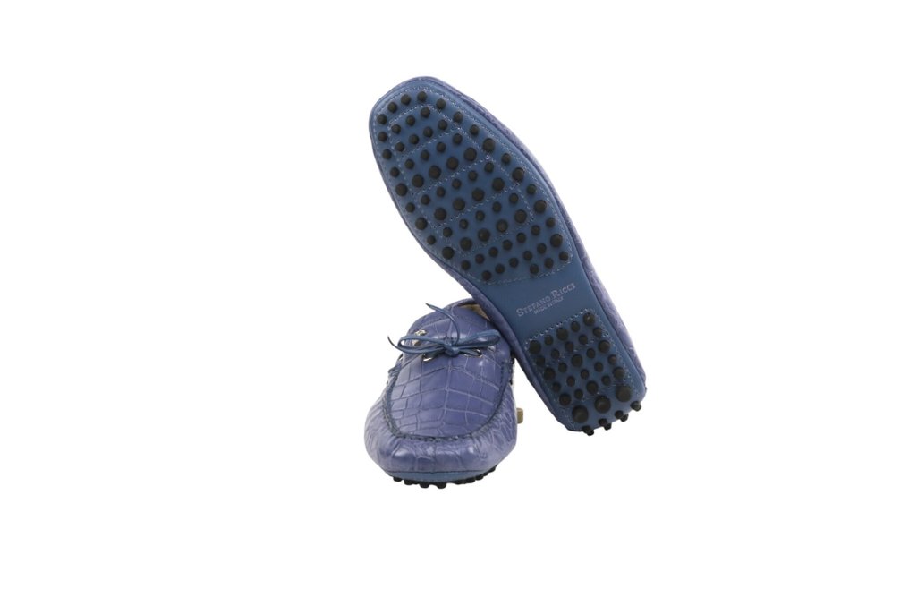 STEFANO RICCI RRP 3950€ Alligator Driving Loafers – Lilac 100% Alligator Leather 8 UK - Mocassins - Size: EU 42 - New in box #3.2