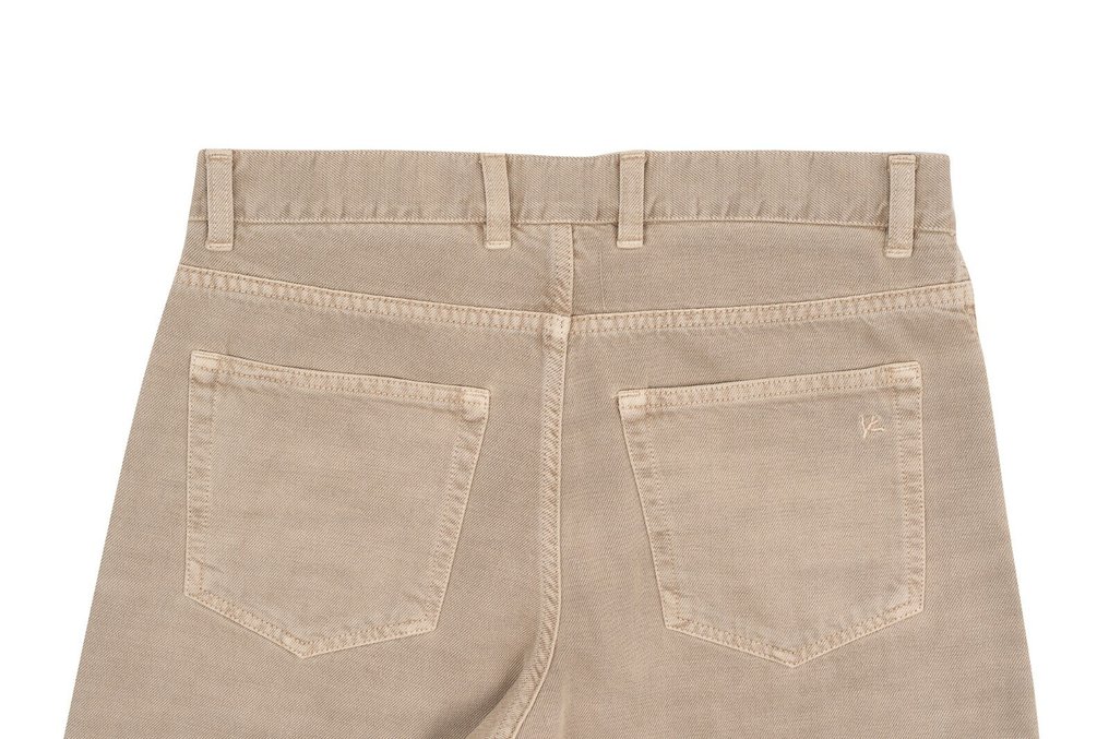 ISAIA NAPOLI RRP 690€ "Barchetta Denim" Trouser Pant Drill Dyed Cotton Beige - 54 IT - Trousers - New with tags #4.3
