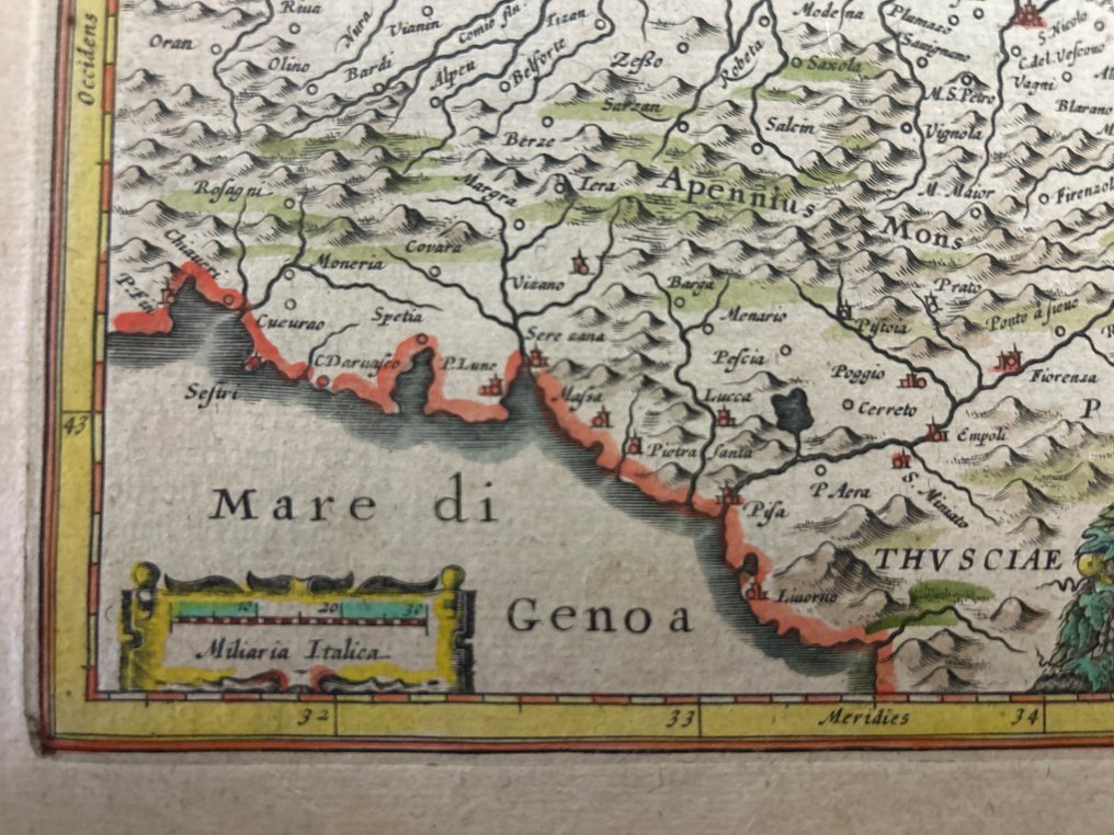 Italy - Romagna + Western Emilia + Duchy of Parma; Abraham Ortelius (1527–1598) - ROMANDIOLA cum Ducatus Parmensi - 1601-1620 #1.0